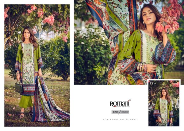 Romani Aarzu Vol 13 Soft Cotton Digital Printed Dress Material - Image 11