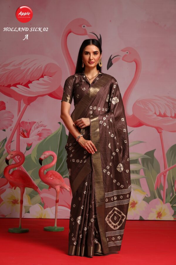 Apple Holland Silk 02 Party Wear Silk Blend Printed Saree Collection - Image 2