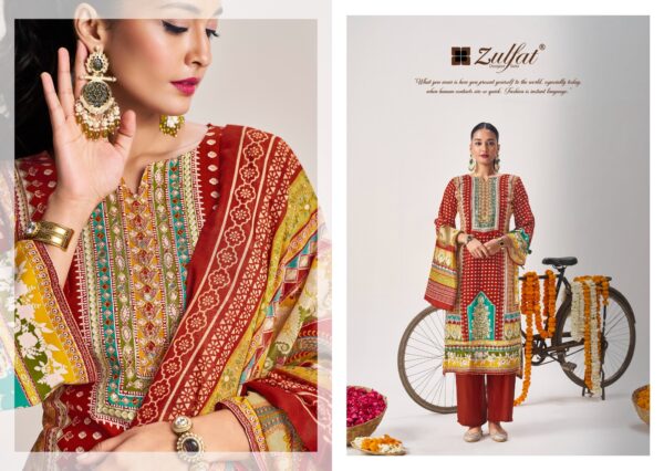 Zulfat Aayat Vol 14 Rayon Digital Printed Dress Material Collection - Image 8