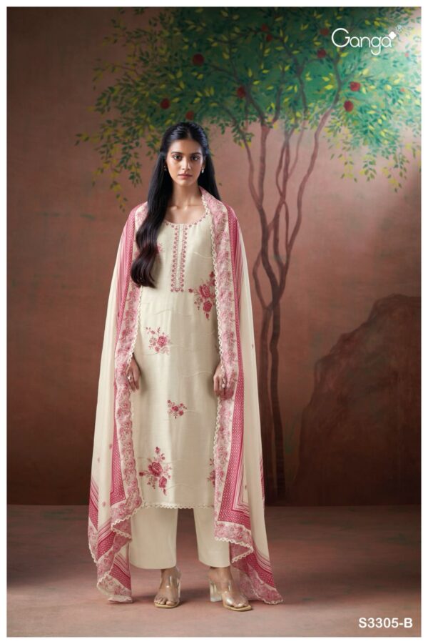 Ganga Hayla Bemberg Silk With Embroidered Salwar Suit Collection - Image 2