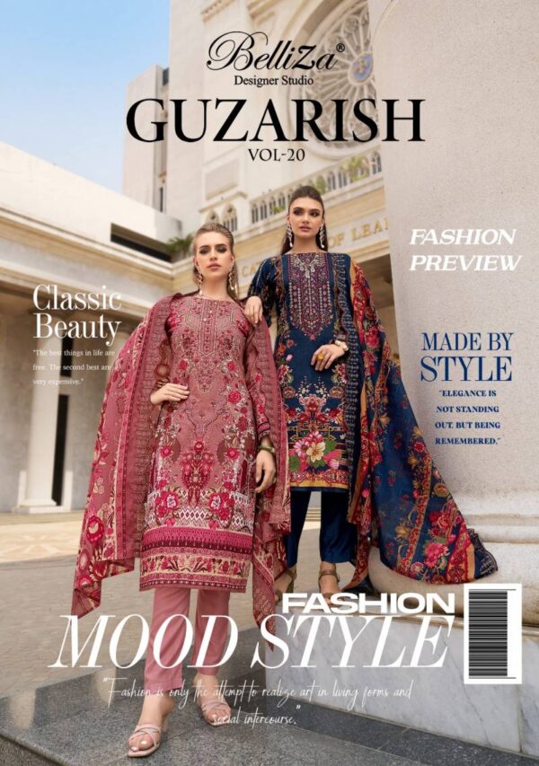Belliza Guzarish Vol 20 Cotton Digital Printed Dress Material