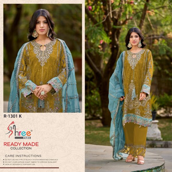 Shree R 1301 I To L Embroidered Ready Made Pakistani Salwar Suits - Image 3