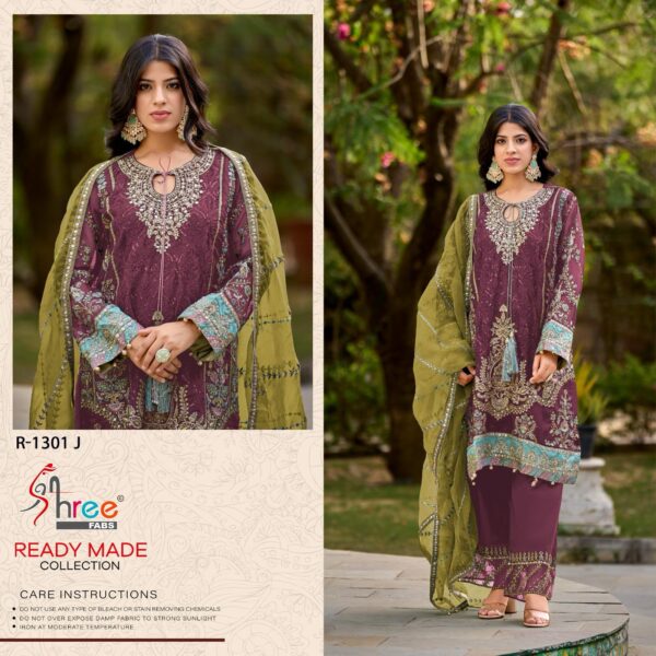 Shree R 1301 I To L Embroidered Ready Made Pakistani Salwar Suits - Image 4