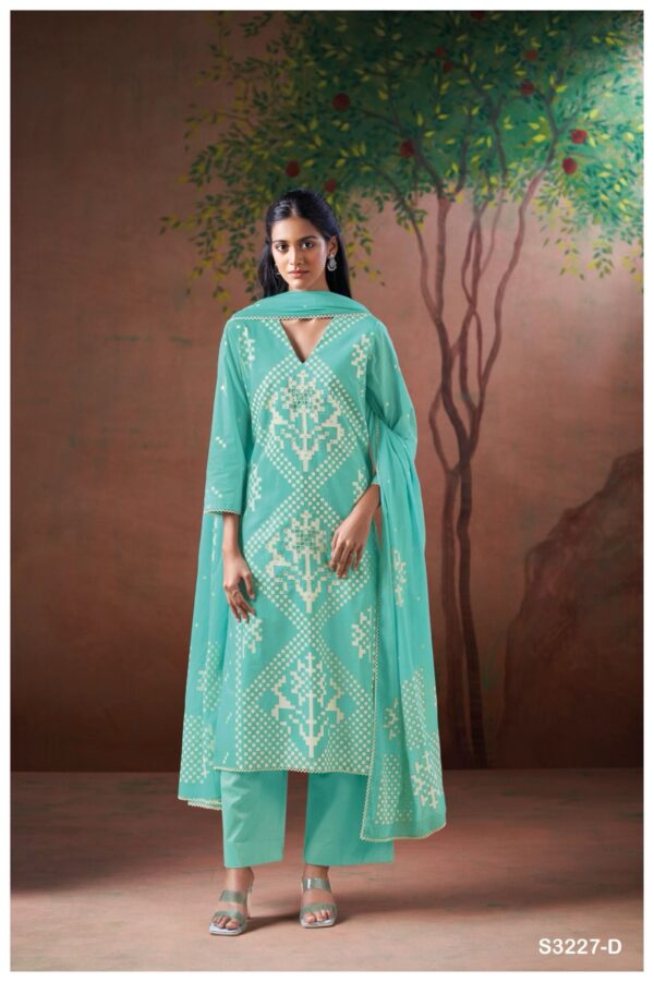Ganga Belen Cotton Printed Embroidered Salwar Suit Collection - Image 5