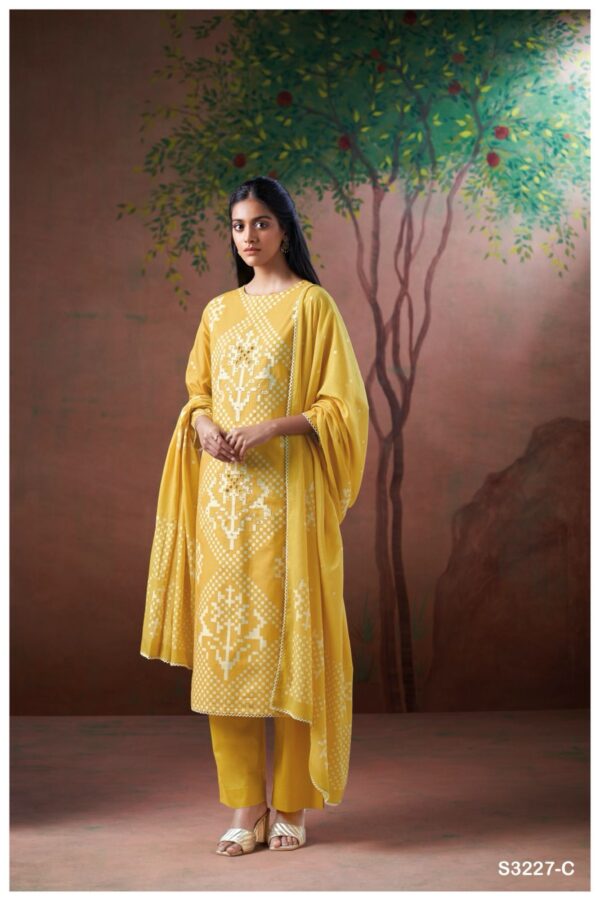 Ganga Belen Cotton Printed Embroidered Salwar Suit Collection - Image 7