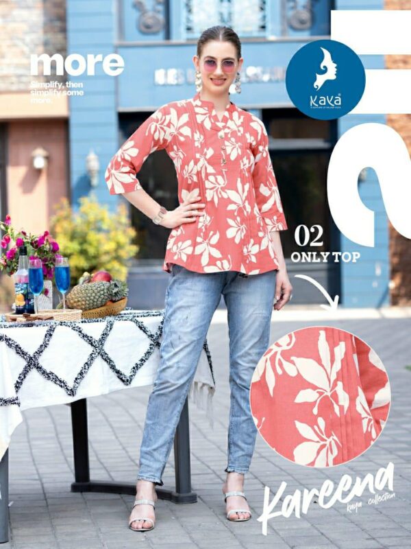 Kaya Kareena Cotton Flex Printed Short Top Collection - Image 4