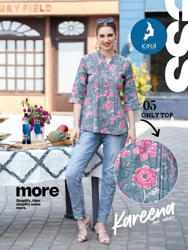 Kaya Kareena Cotton Flex Printed Short Top Collection - Image 5