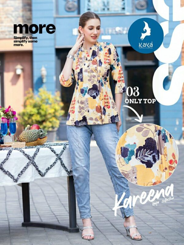 Kaya Kareena Cotton Flex Printed Short Top Collection - Image 8