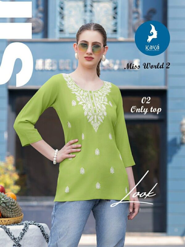 Kaya Miss World 2 Rayon Western Short Top Collection - Image 3