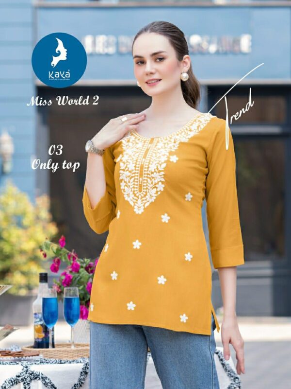 Kaya Miss World 2 Rayon Western Short Top Collection - Image 7