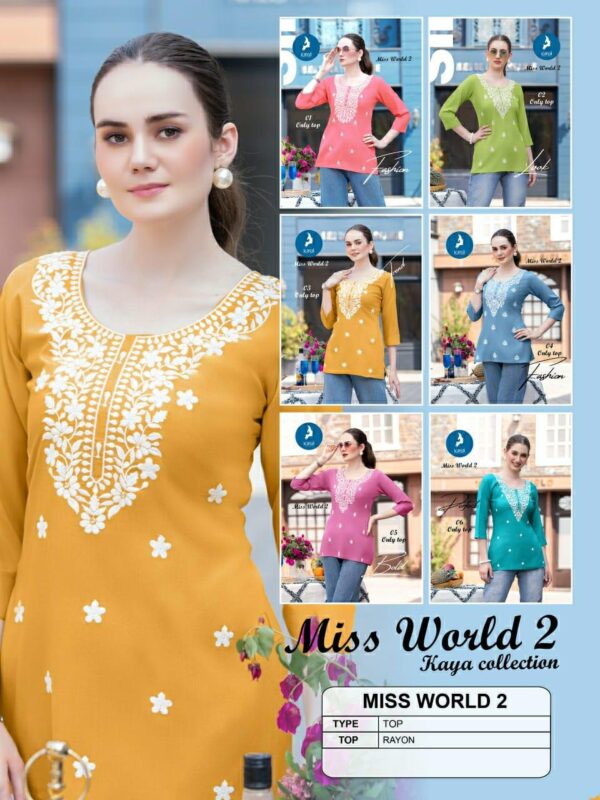 Kaya Miss World 2 Rayon Western Short Top Collection - Image 4