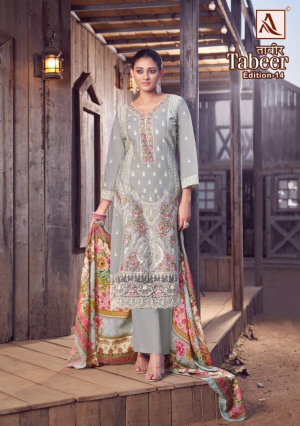 Alok Tabeer Edition 14 Cambric Lawn Dress Material Collection - Image 5