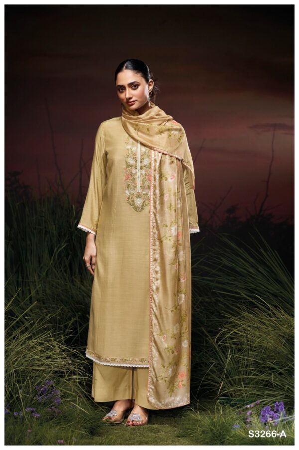 Ganga Janita Bemberg Silk Embroidered Salwar Suit Collection - Image 4