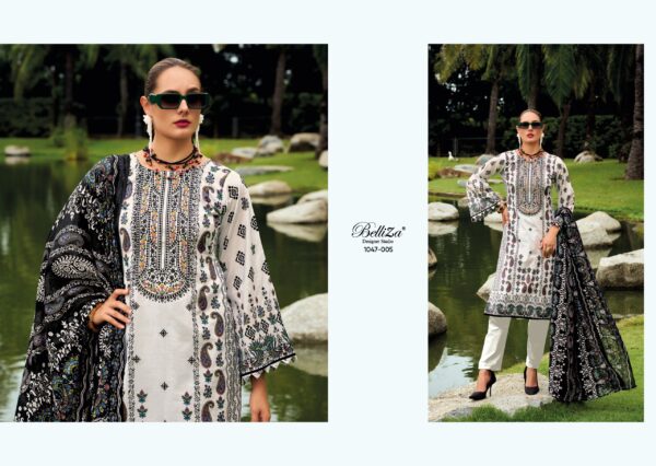 Belliza Naira Vol 95 Cotton Printed Embroidered Dress Material - Image 7
