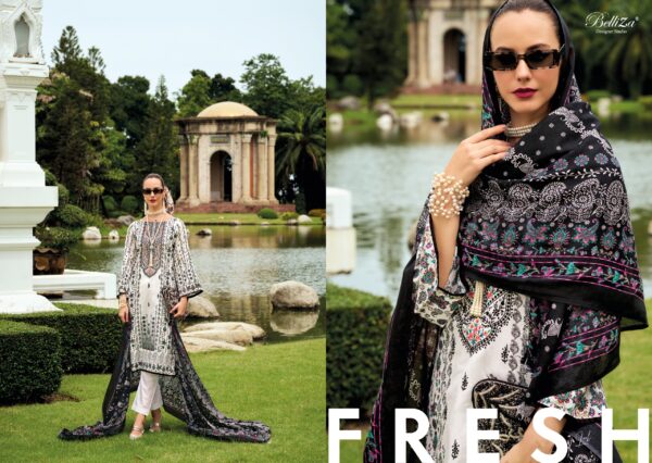 Belliza Naira Vol 95 Cotton Printed Embroidered Dress Material - Image 9