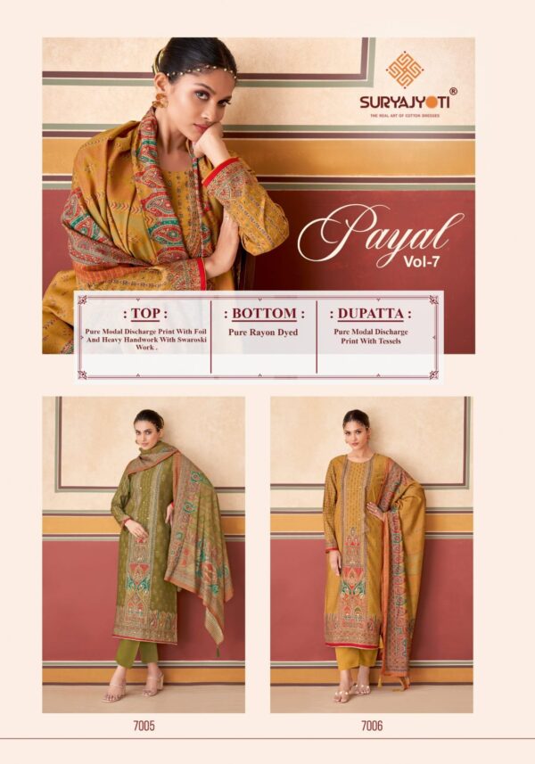 Suryajyoti Payal Vol 7 Modal Printed With Foil Dress Material Collection - Image 2