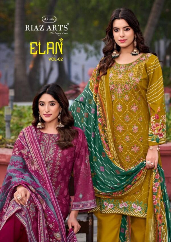 Riaz Arts Elan Vol 2 Lawn Cotton Printed Dress Material Collection
