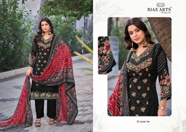 Riaz Arts Elan Vol 2 Lawn Cotton Printed Dress Material Collection - Image 4