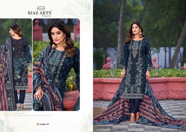 Riaz Arts Elan Vol 2 Lawn Cotton Printed Dress Material Collection - Image 5