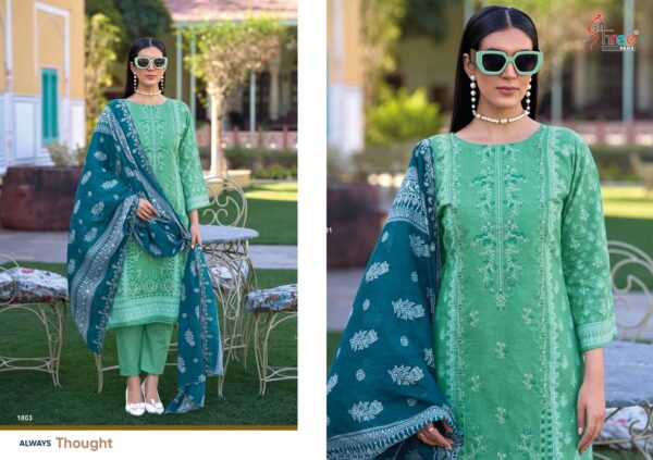 Shree Bin Saeed Lawn Collection Vol 18 Pakistani Salwar Kameez - Image 3