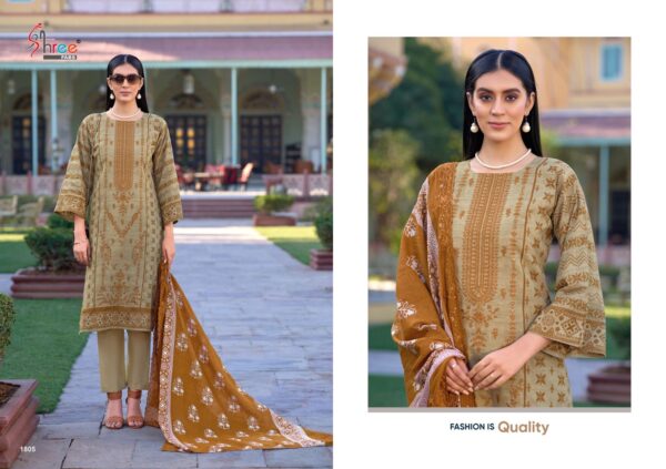 Shree Bin Saeed Lawn Collection Vol 18 Pakistani Salwar Kameez - Image 4