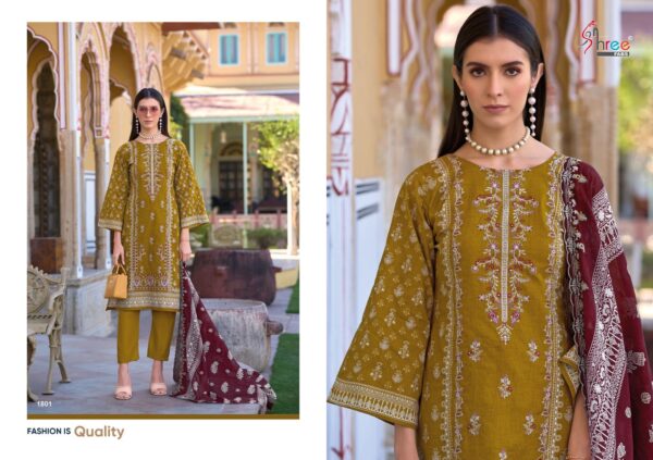 Shree Bin Saeed Lawn Collection Vol 18 Pakistani Salwar Kameez - Image 6
