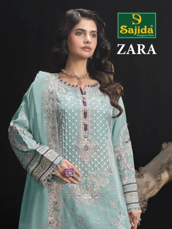 Sajida Zara Organza Pakistani Salwar Kameez Collection