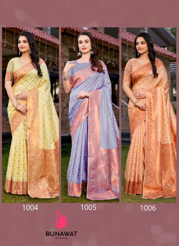 Bunawat Melody Silk Festival Wear Fancy Silk Sarees Collection - Image 2