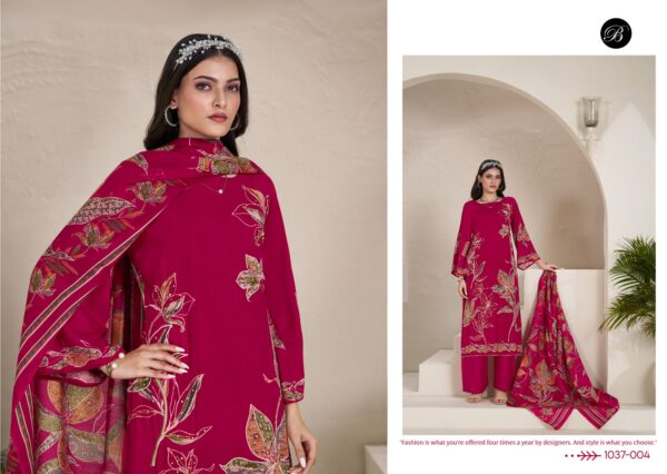 Belliza Samaira Vol 3 Digital Printed Handwork Dress Material Collection - Image 2