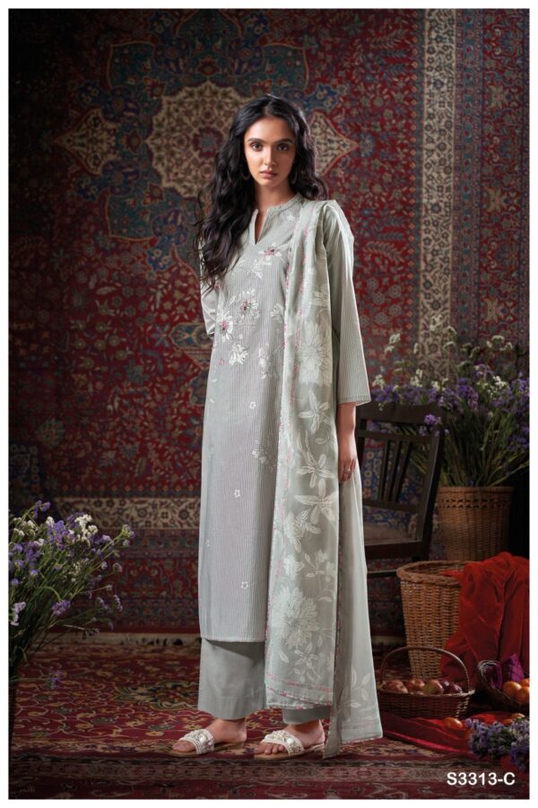 Ganga Bret Cotton Printed Embroidered Salwar Suit Collection - Image 3
