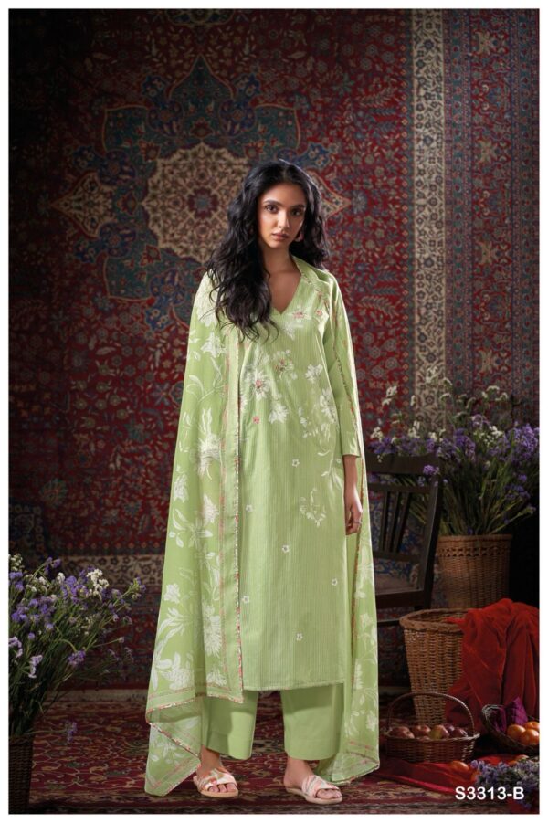 Ganga Bret Cotton Printed Embroidered Salwar Suit Collection - Image 6