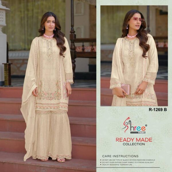 Shree R 1269 Chiffon Viscose Ready Made Pakistani Salwar Suits - Image 5