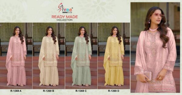 Shree R 1269 Chiffon Viscose Ready Made Pakistani Salwar Suits - Image 6