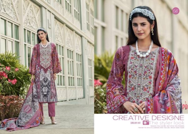 Belliza Naira Vol 98 Cotton Digital Printed Embroidered Dress Material - Image 8