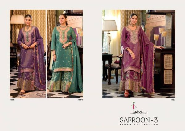 Eba Safroon Vol 3 Simar Embroidered Ready Made Suits Collection - Image 4