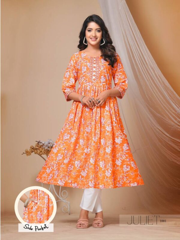 Dee Pee Juliet Cotton Printed Kurti With Bottom Collection - Image 4