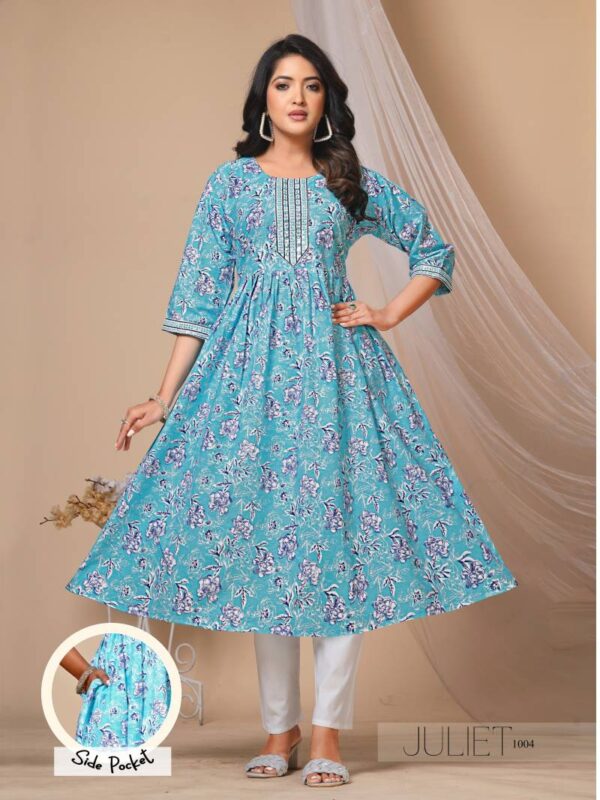 Dee Pee Juliet Cotton Printed Kurti With Bottom Collection - Image 6