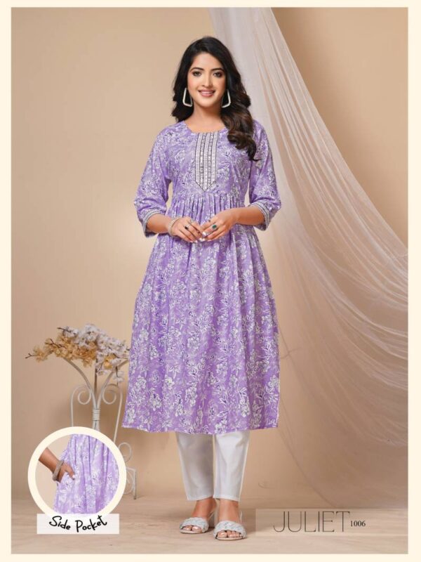 Dee Pee Juliet Cotton Printed Kurti With Bottom Collection - Image 7