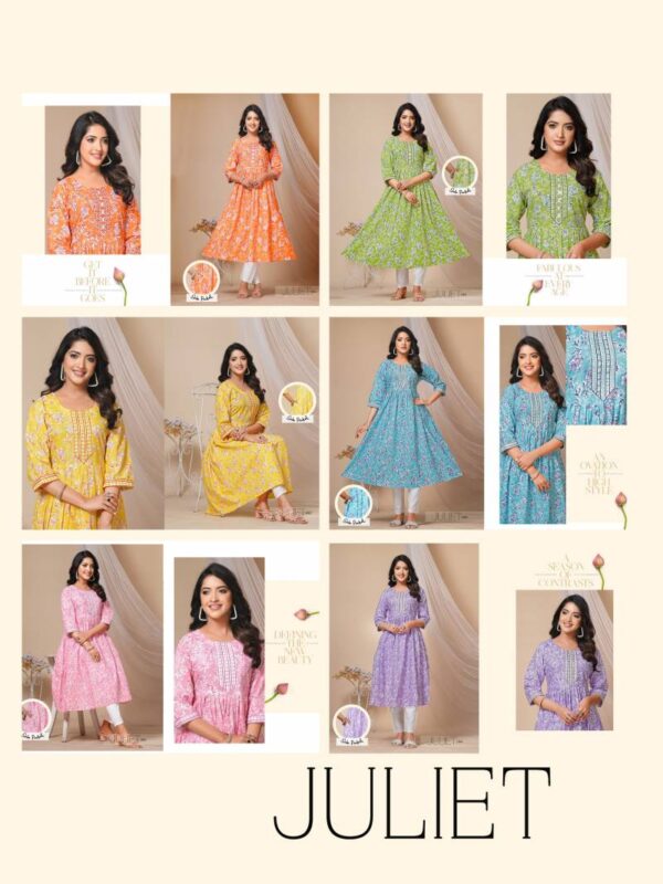 Dee Pee Juliet Cotton Printed Kurti With Bottom Collection - Image 8