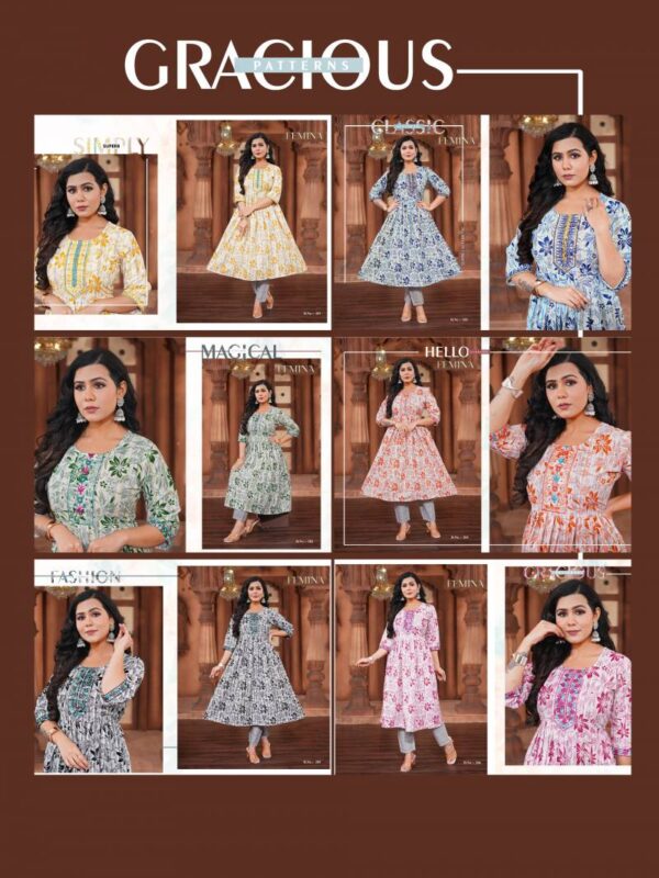 Dee Pee Femina Printed Cotton Kurti With Bottom Collection - Image 8