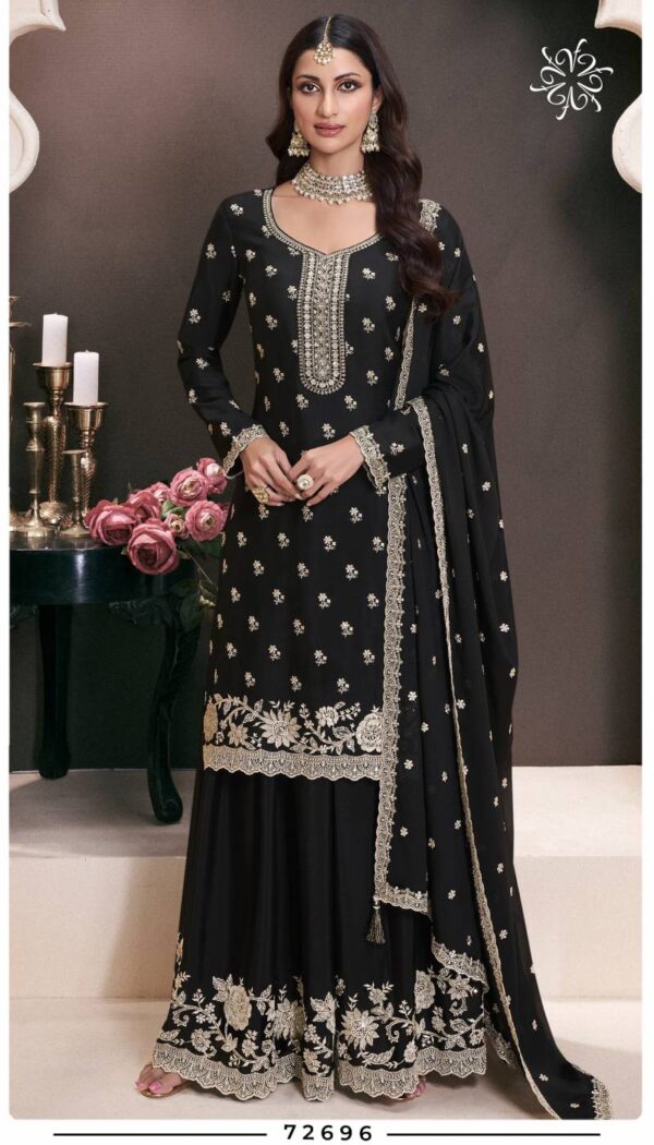 Super Hit 72691 to 72696 Chinon Embroidered Salwar Suits Collection - Image 7