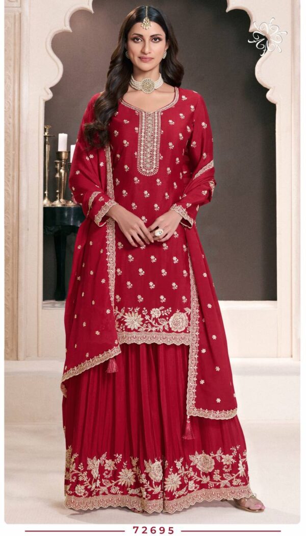 Super Hit 72691 to 72696 Chinon Embroidered Salwar Suits Collection - Image 2