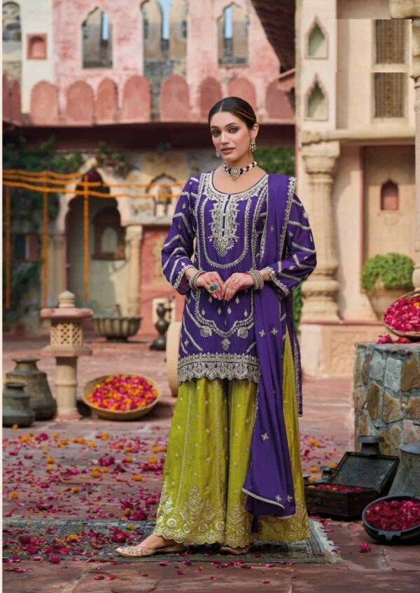 Kanak Sharara 1797 To 1999 Chinon Embroidered Stylish Suits Collection - Image 5