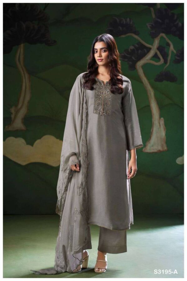 Ganga Noah Bemberg Silk Embroidered Salwar Suit Collection - Image 3