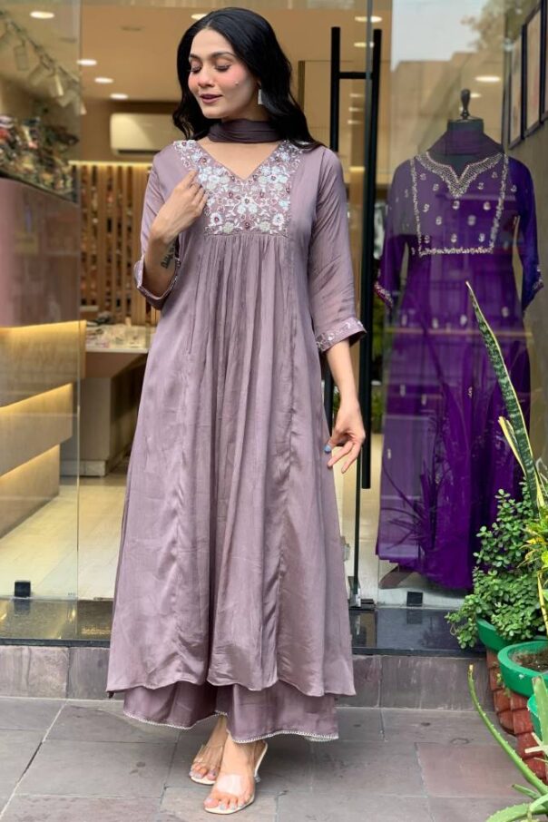 Ayushi 1 Viscose Chinon Kurti Bottom With Dupatta Collection