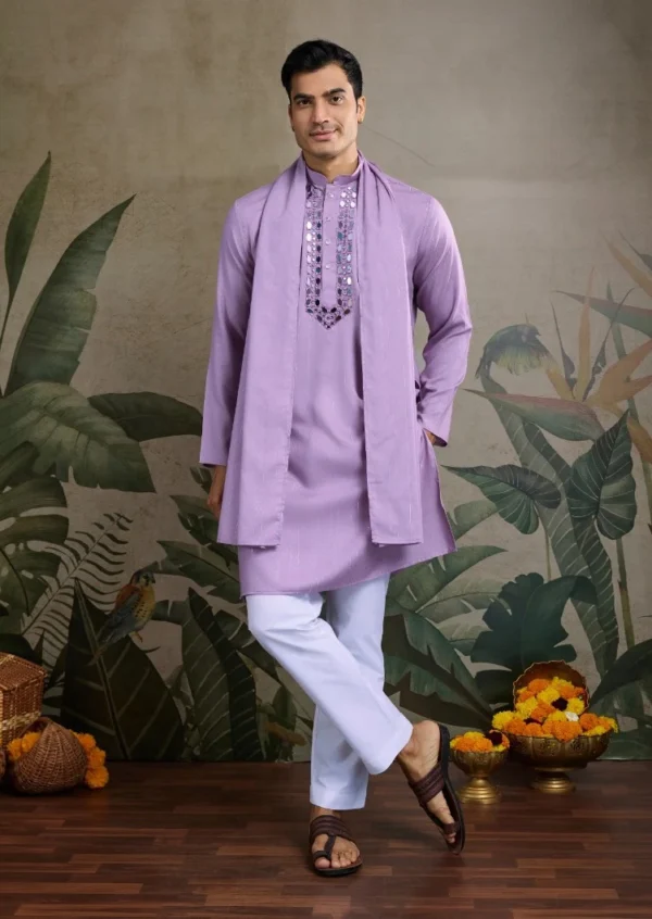 Shubhvastra Zari And Weaves Vol 1 Viscose Rayon Mens Kurta With Dupatta