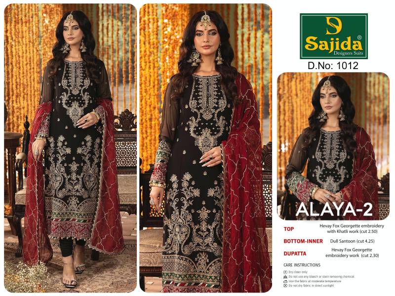Sajida Alaya Vol 2 Georgette Pakistani Salwar Kameez Collection - Image 2