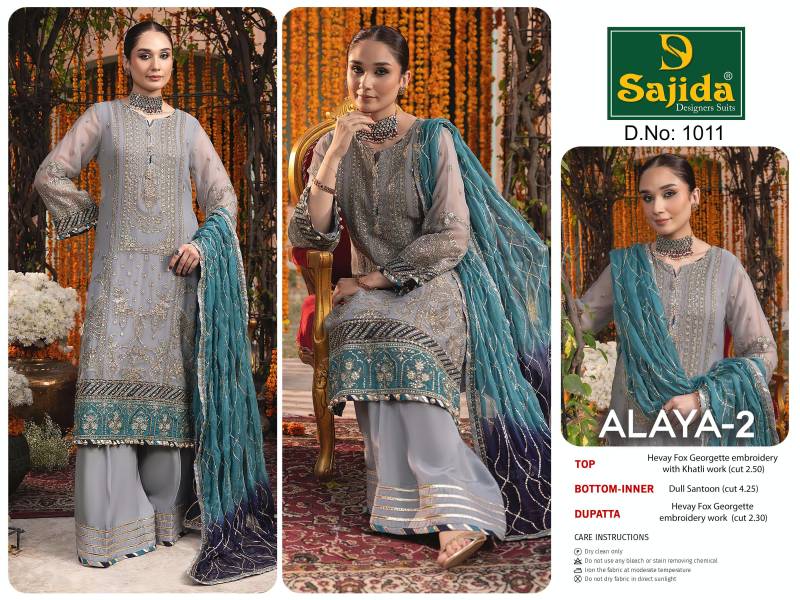 Sajida Alaya Vol 2 Georgette Pakistani Salwar Kameez Collection - Image 4