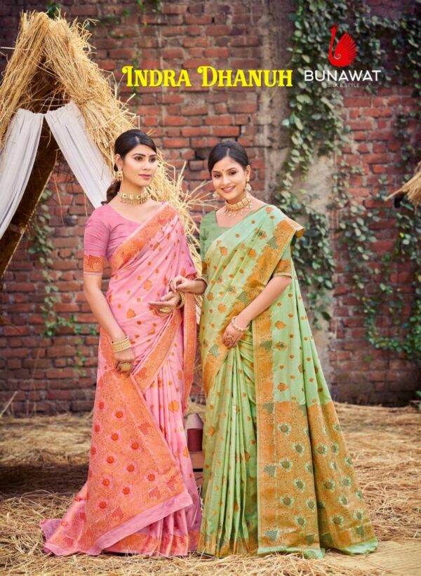 Bunawat Indra Dhanush Wedding Wear Silk Sarees Collection