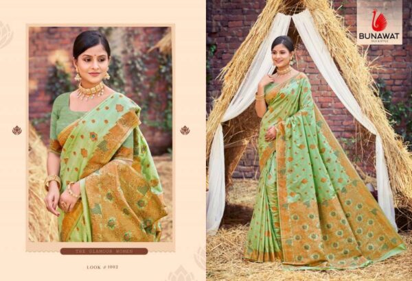 Bunawat Indra Dhanush Wedding Wear Silk Sarees Collection - Image 3
